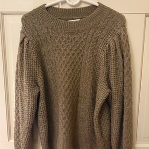 Abercrombie Tan Cable Knit Sweater